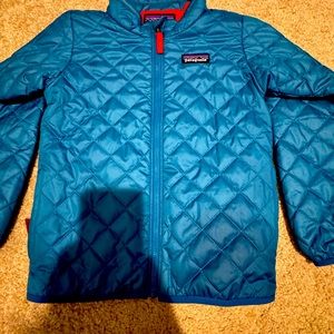 Kids Patagonia Nano puff brick quilted spring boys coat.